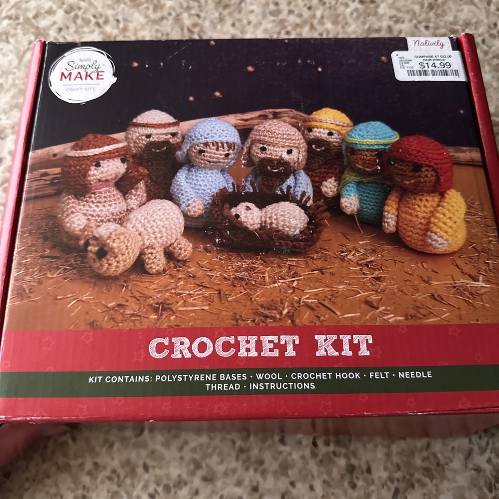 Nativity Crochet Kit Docrafts Simply Make Wool Felt Makes 9 Figures New Open Box